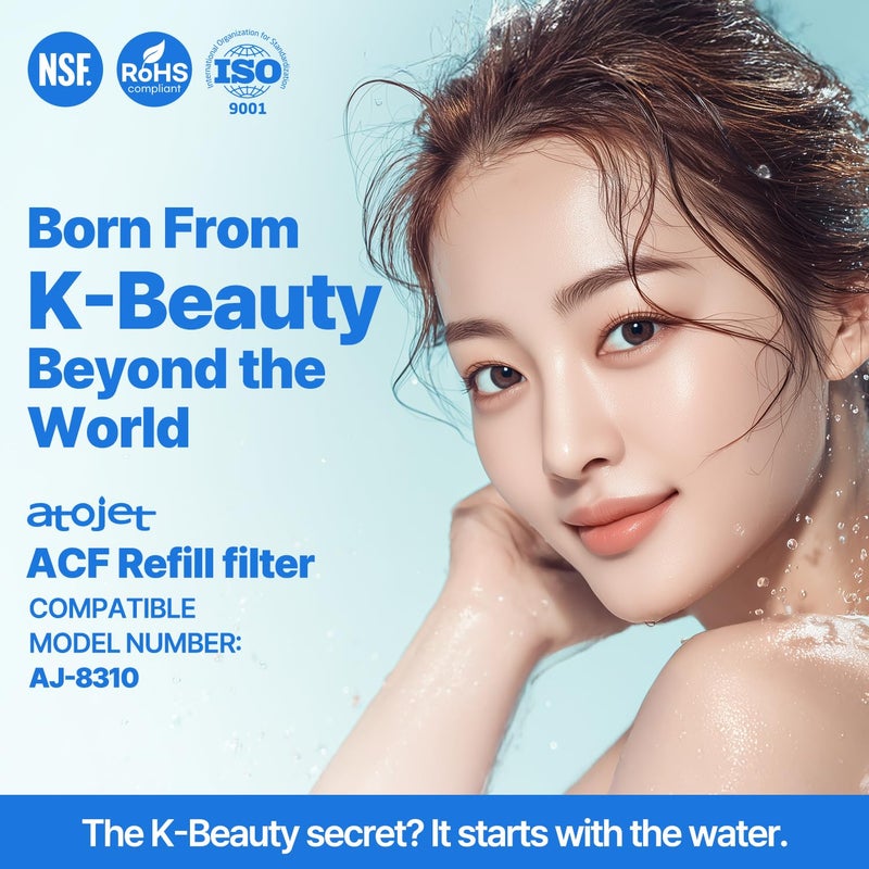 ATOJET Cleansing Washbasin Faucet Replacement Filter Inspired by Korea's Beauty Culture - Pure Carbon Filters for Bathroom & Kitchen Water (6 Filters) – Compatible with AJ8310 (AJ8310-FLT-6PC) - Image 2